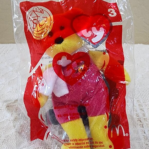 NIP - 2004 McDonald's TY Beanie Babies Happy Meal 25th BIRDIE THE BEAR #3 Plush - Picture 1 of 4